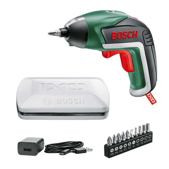 Шуруповерт Bosch IXO V (medium), 4.5 Нм, 10 біт, насадка, коробка