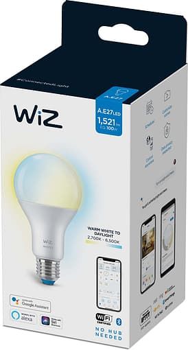 Лампа розумна WiZ, E27, 13W, 100W, 1520Lm, A67, 2700-6500K, Wi-Fi