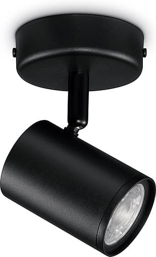 Світильник точковий накладний розумний WiZ IMAGEO Spots, 1х5W, 2200-6500K, RGB, Wi-Fi, чорний