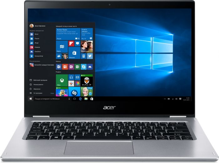 Ноутбук Acer Spin 3 SP314-54N 14FHD IPS Touch/Intel i3-1005G1/8/256F/int/W11/Silver