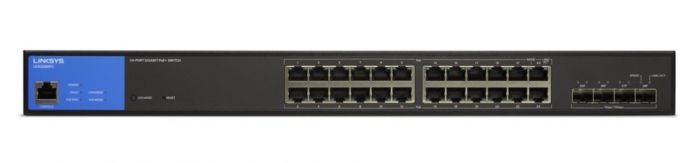 Комутатор LINKSYS LGS328MPC 24xGE PoE+, 4x10GE SFP+, керований L3