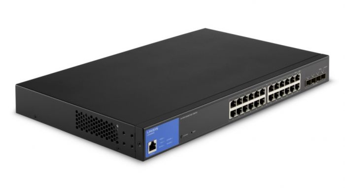 Комутатор LINKSYS LGS328MPC 24xGE PoE+, 4x10GE SFP+, керований L3