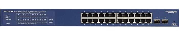 Комутатор NETGEAR GS724TPv2 24x1GE PoE+(190Вт), 2xSFP,  керований