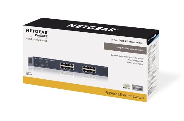 Комутатор NETGEAR JGS516v2 15xGE, некерований