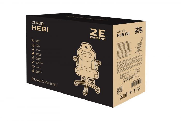 Крісло 2E GAMING HEBI Black/White