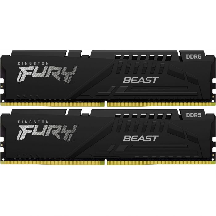 Пам'ять ПК Kingston DDR5 32GB KIT (16GBx2) 4800 FURY Beast Black