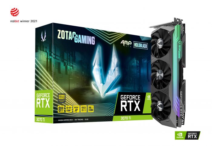 Відеокарта ZOTAC GeForce RTX 3070 Ti 8GB GDDR6X AMP Holo