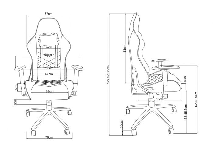 Крісло 2E GAMING Chair BUSHIDO Black/Black