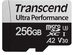 Карта пам'яті Transcend microSD 256GB C10 UHS-I U3 A2 R160/W125MB/s + SD