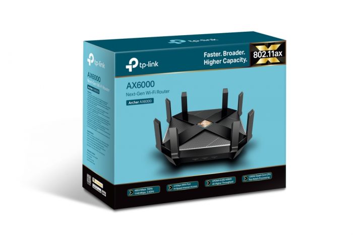 Маршрутизатор TP-LINK ARCHER AX6000 8xGE LAN 1xGE WAN BT USB3.0 USB-C MU-MIMO OFDMA