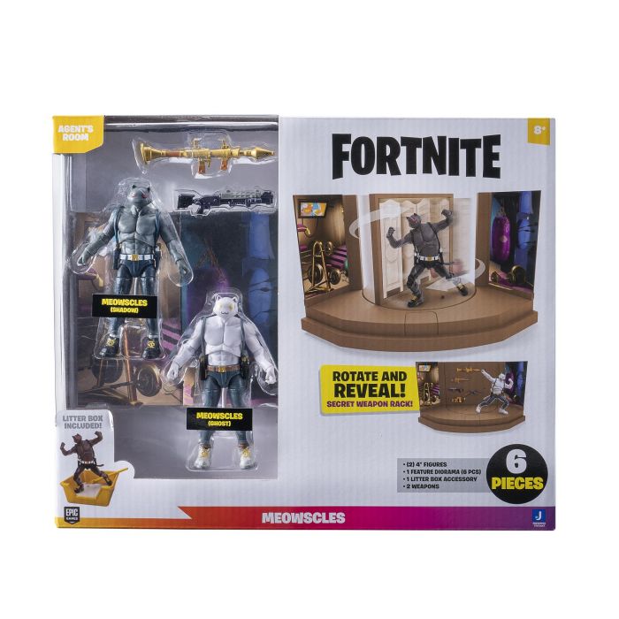 Колекційна фігурка Jazwares Fortnite 2 Figure Pack Agent's Room Meowcles