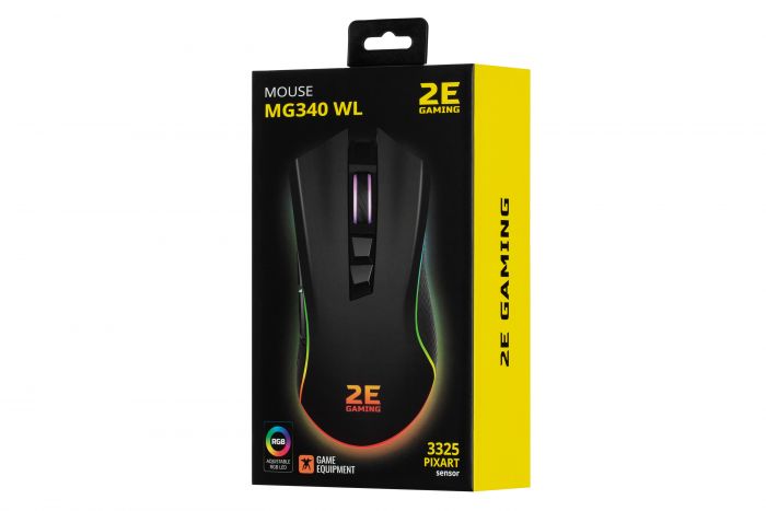 Миша 2E GAMING MG340 WL, RGB USB Black