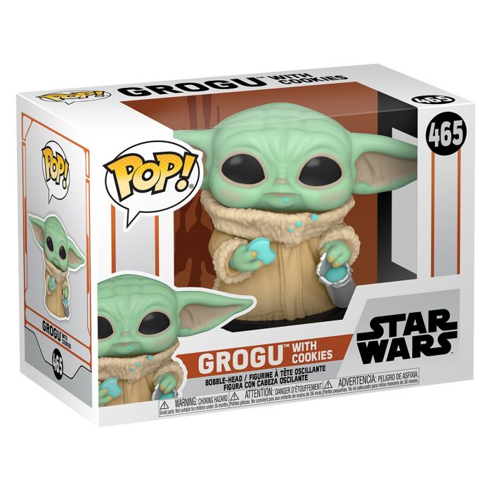 Фігурка Funko POP! Bobble Star Wars Mandalorian Grogu with Cookies 54531