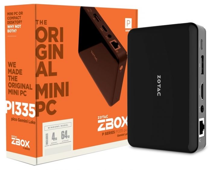 ПК ZOTAC ZBOX PI335 pico N4100/4/64/int/WIN10Pro