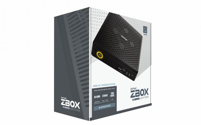 ПК-Неттоп ZOTAC ZBOX QCM7T3000 i7-10750H/2*SODIMM/M.2SSD/RTX3000/NoOS