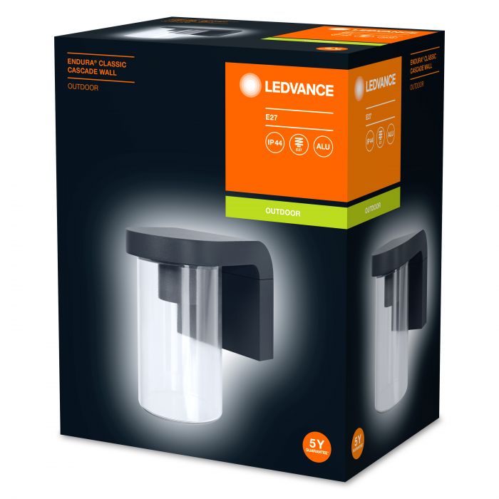 Фасадний світильник ENDURA CLASSIC CASCADE WALL E27 CLR DG