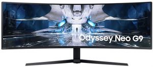 Монітор QLED 48.7" Samsung  Odyssey G9 S49AG950N HDMI, 2xDP, USB, VA, 5120x1440, 32:9, 240Hz, 1ms, HDR, CURVED