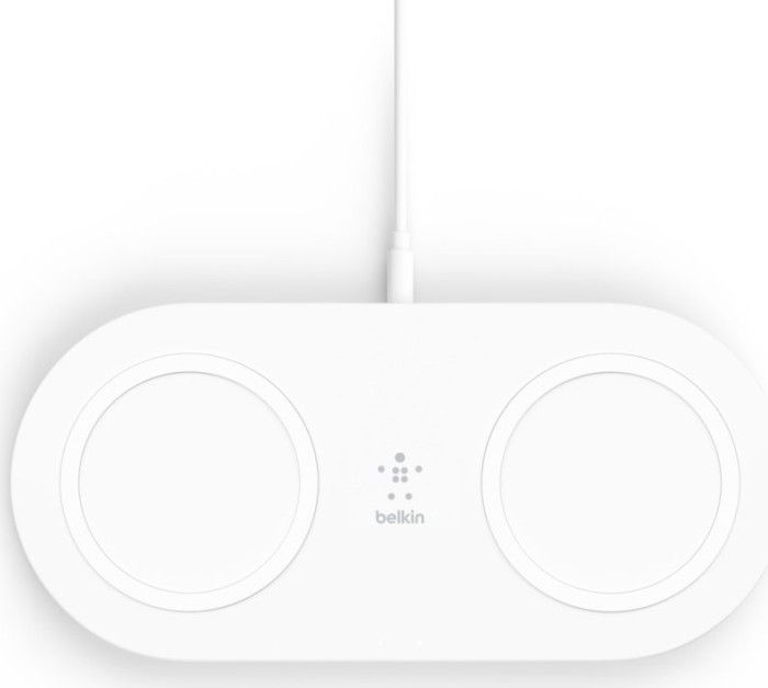 Belkin Бездротовий ЗП Dual Pads Wireless Charging Qi, 15W, white