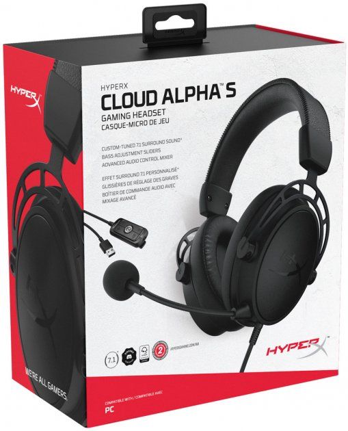 Гарнітура HyperX Cloud Alpha S 3.5mm/USB Black