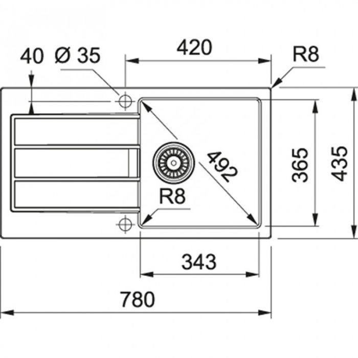 Кухонні мийки Franke Sirius S2D Slim 611-78/ 143.0632.392/ тектонайт/з крилом/оборотна/чорний