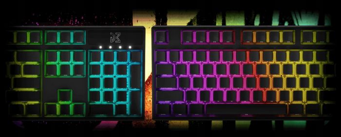 Клавиатура игровая DM DreamKey Red USB RGB EN, Black