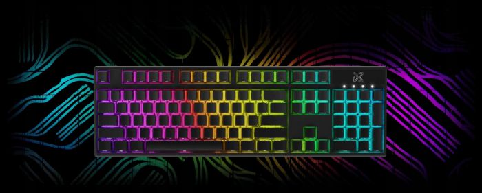 Клавиатура игровая DM DreamKey Red USB RGB EN, Black