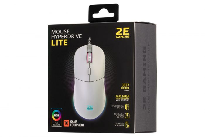 Миша 2E GAMING HyperDrive Lite, RGB White