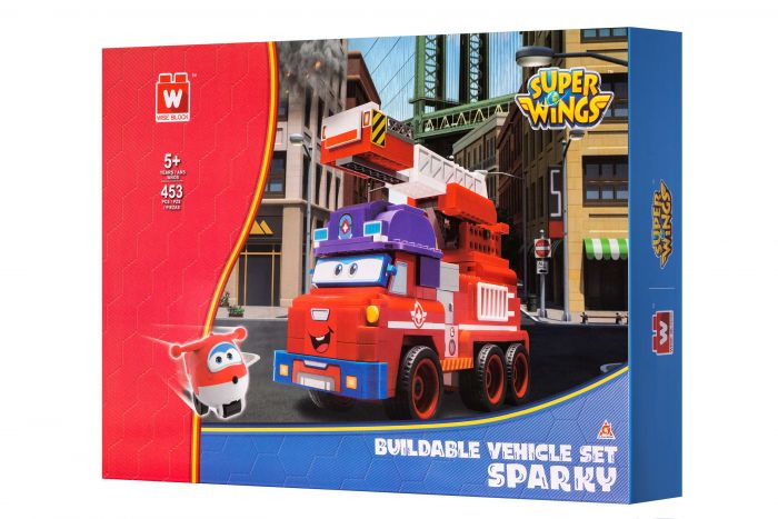 Конструктор Super Wings Small Blocks Buildable Vehicle Set Sparky, Спаркі