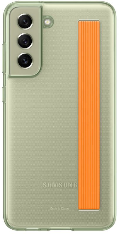 Чохол Samsung Clear Strap Cover для смартфону Galaxy S21 FE (G990) Olive Green