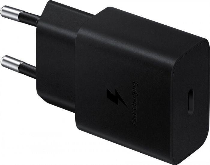 Мережевий зарядний пристрій Samsung 15W Power Adapter (w C to C Cable) Black