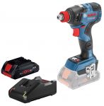 Гайковерт ударний Bosch GDX 18V-200 C, 18В, 4.0Ah, безщітков., 200Нм, 1/4", 1/2", 1.2кг Гайковерт ударний Bosch GDX 18V-200 C, 18В, 4.0Ah, безщітков., 200Нм, 1/4", 1/2", 1.2кг