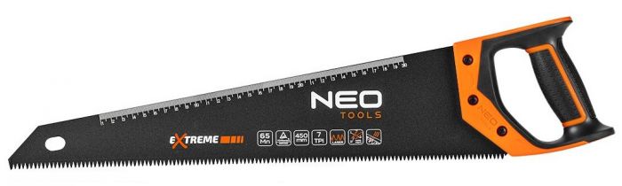 Ножівка по дереву Neo Tools, Extreme, 450 мм, 7TPI, PTFE