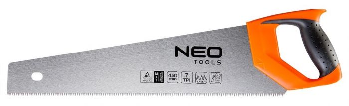 Ножівка по дереву Neo Tools, 450 мм, 7TPI