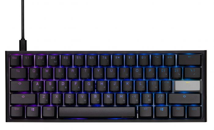 Клавіатура Ducky One 2 Mini Cherry Brown RGB LED UA/RU Black-White