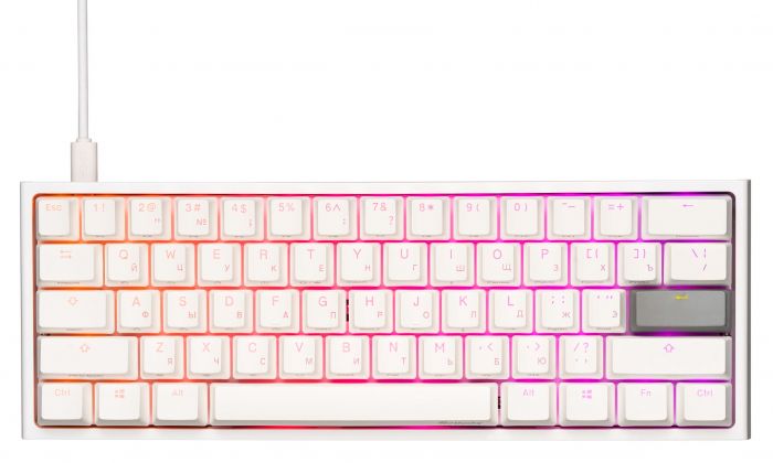 Клавіатура Ducky One 2 Mini Cherry Brown RGB LED RU PBT White