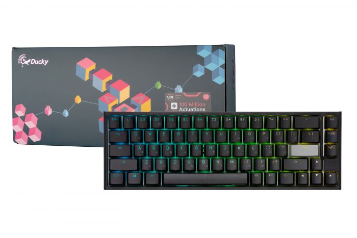 Клавіатура Ducky One 2 SF Cherry Black RGB LED RU Black-White