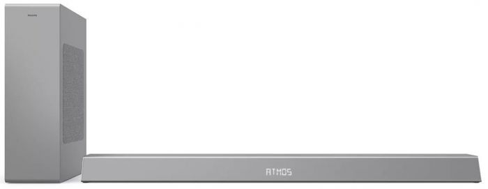 Звукова панель Philips TAB8505 2.1, 240W, Spotify, DTS Play-Fi, Dolby Atmos, Wireless, Сільвер