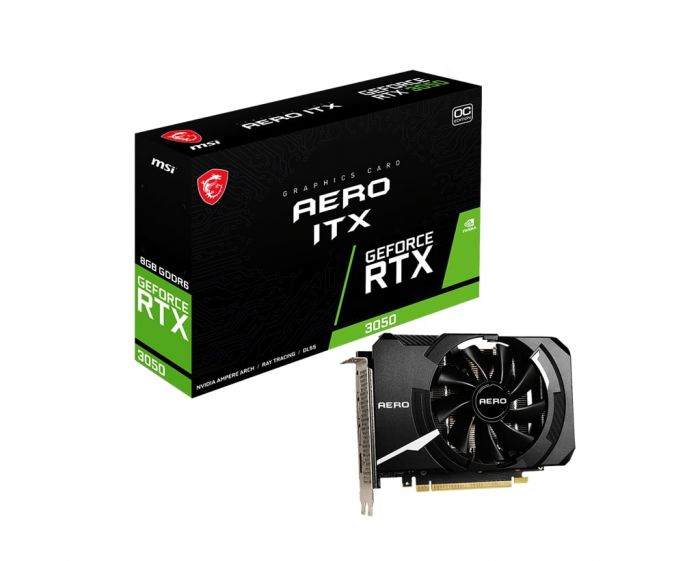 Вiдеокарта MSI GeForce RTX3050 8GB GDDR6 AERO ITX OC LHR