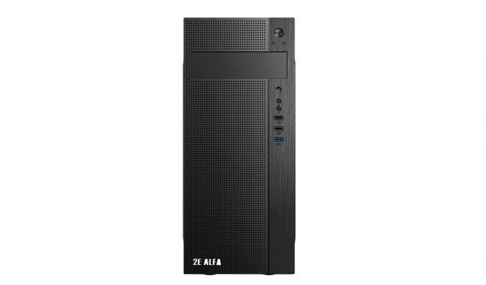 Корпус 2E ALFA (E185-400) MidT, БЖ 2E ATX400W, MidT,2xUSB2.0,1xUSB3.0,сталь(бічна панель), чорний