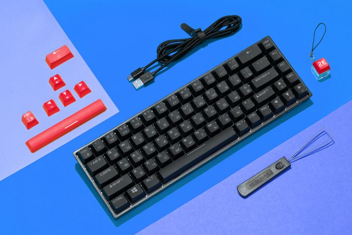 Клавіатура 2E GAMING KG370 RGB 68key Gateron Brown Switch USB Black UKR