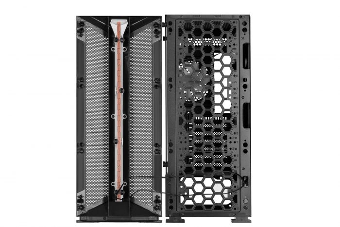 Корпус 2E GAMING HUNTER (GH1) MidT,2xUSB2.0,1xUSB3.0,1x120ммARGB,скло (бічна панель),без БЖ,чорний