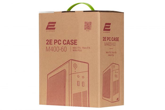 Корпус 2E (M400-60) БЖ 2E AD60-1205,Mini ITX,Thin-ITX, 2xUSB2.0,1x40мм,чорний