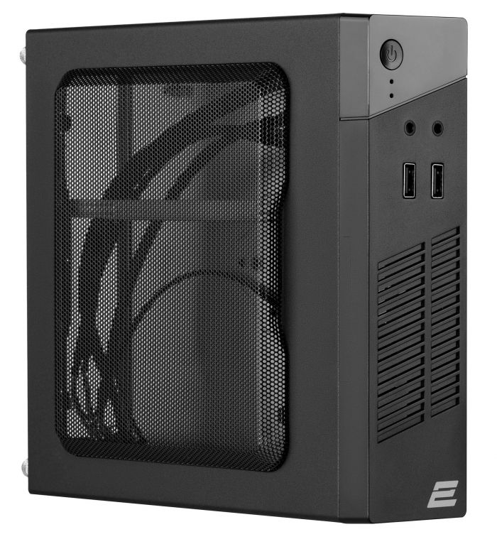 Корпус 2E (M400-60) БЖ 2E AD60-1205,Mini ITX,Thin-ITX, 2xUSB2.0,1x40мм,чорний