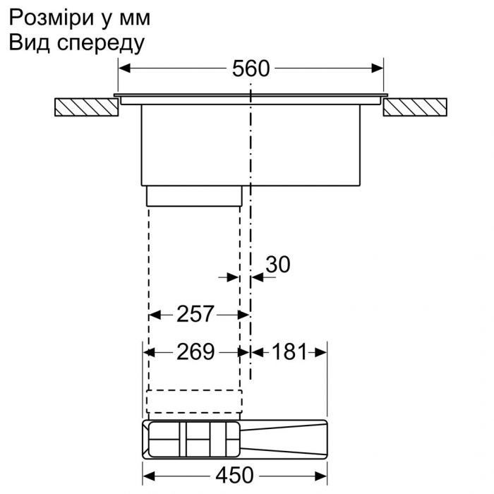 Варильна поверхня з витяжкою Bosch PIE611B15E - індукція/60см/4конф/чорний