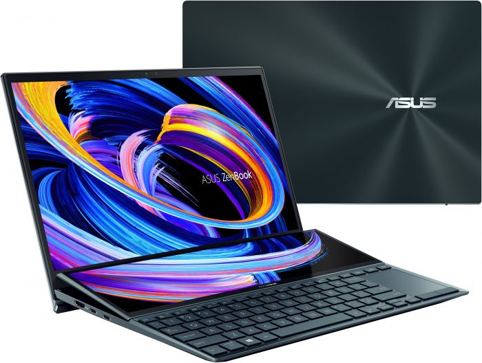 Ноутбук ASUS Zenbook Duo UX482EG-HY286T 14FHD Touch IPS/Intel i7-1165G7/32/1024F/NVD450-2/W10/Blue