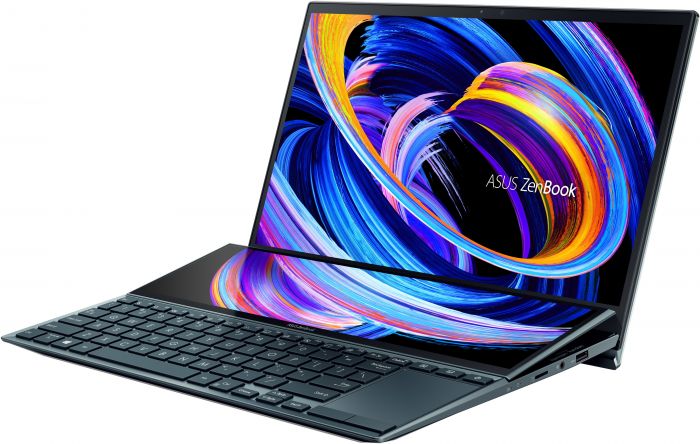 Ноутбук ASUS Zenbook Duo UX482EG-HY286T 14FHD Touch IPS/Intel i7-1165G7/32/1024F/NVD450-2/W10/Blue