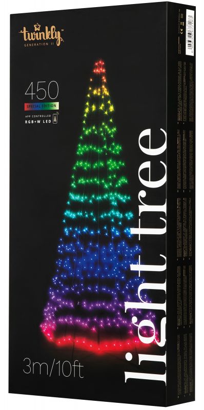 Smart LED Twinkly Light tree RGBW 450, Gen II, IP44, висота 3м