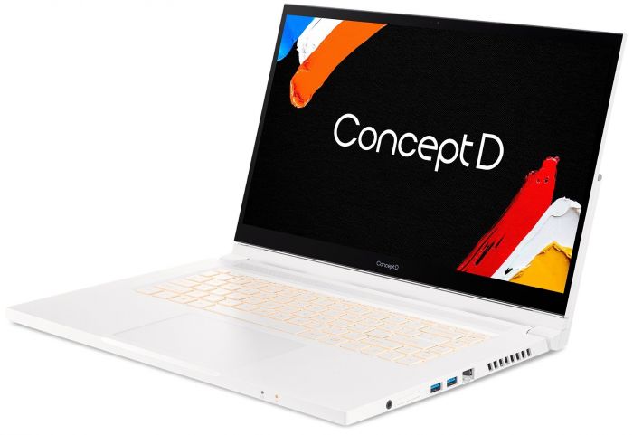 Ноутбук Acer ConceptD 3 CC315-72P 15.6FHD IPS Touch/Intel i7-10750H/16/1024F/NVD T1000-4/W10P/White