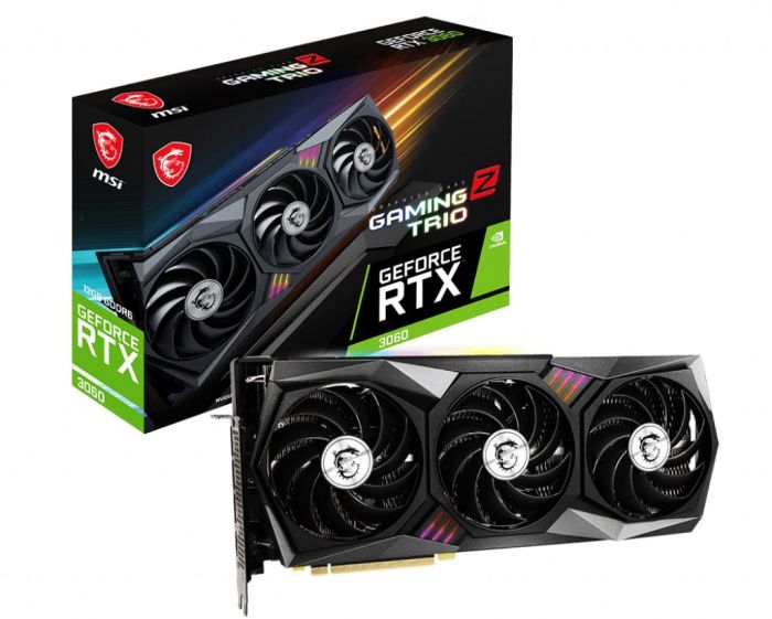 Вiдеокарта MSI GeForce RTX3060 12GB GDDR6 GAMING Z TRIO LHR