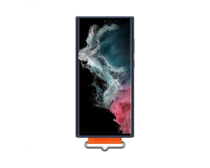 Чохол Samsung Silicone with Strap Cover для смартфону Galaxy S22 Ultra (S908) Navy
